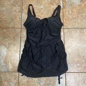 Black Women's One Piece Swimdress